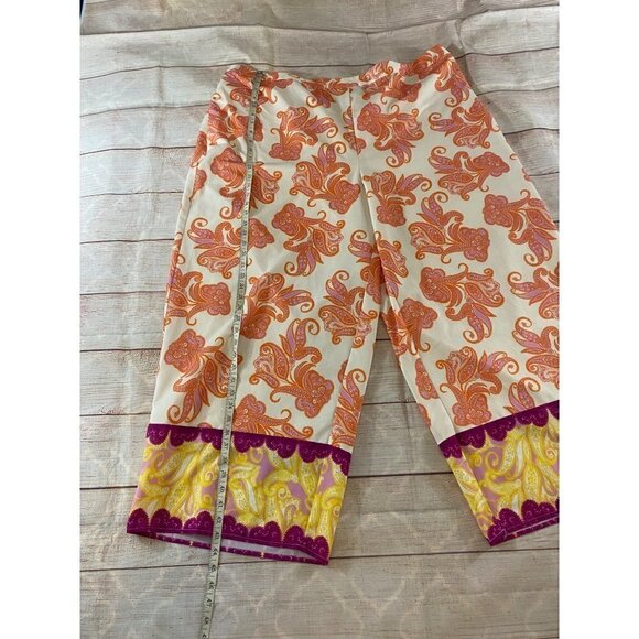 Eloquii Women's Patterned Colorful Crop Pants - 26 - Picture 2 of 13